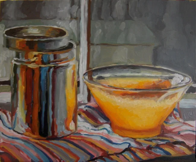 Together Inside, Oil on Panel, 10" x 12", 2009