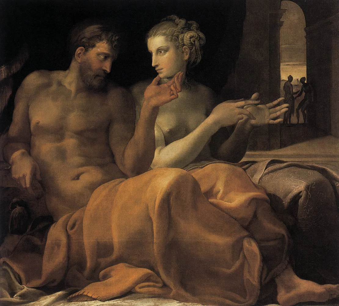 Francesco Primaticcio, Ulysses and Penelope, Oil on canvas, ca. 1560