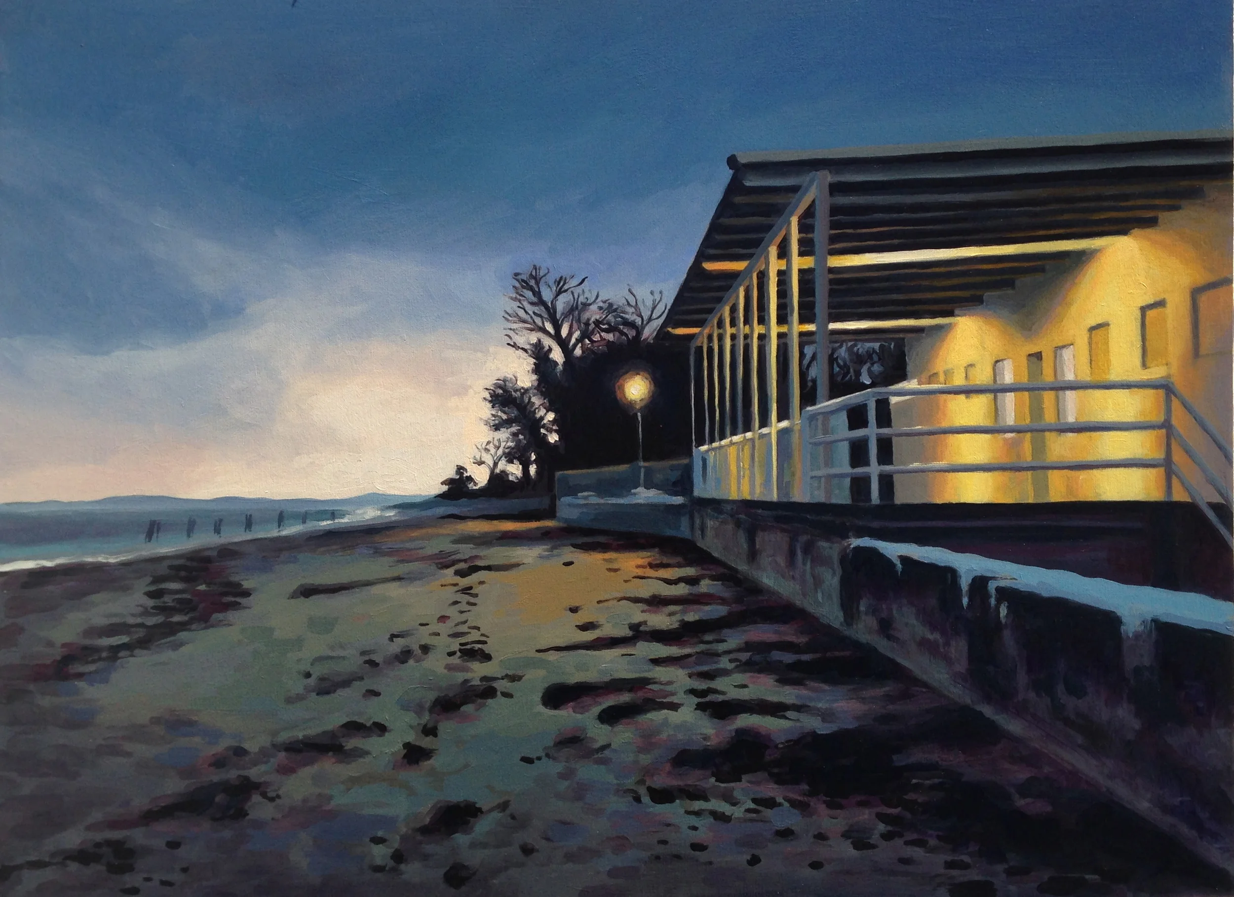 West Beach Nocturne, Oil on panel, 18" x 24", 2013