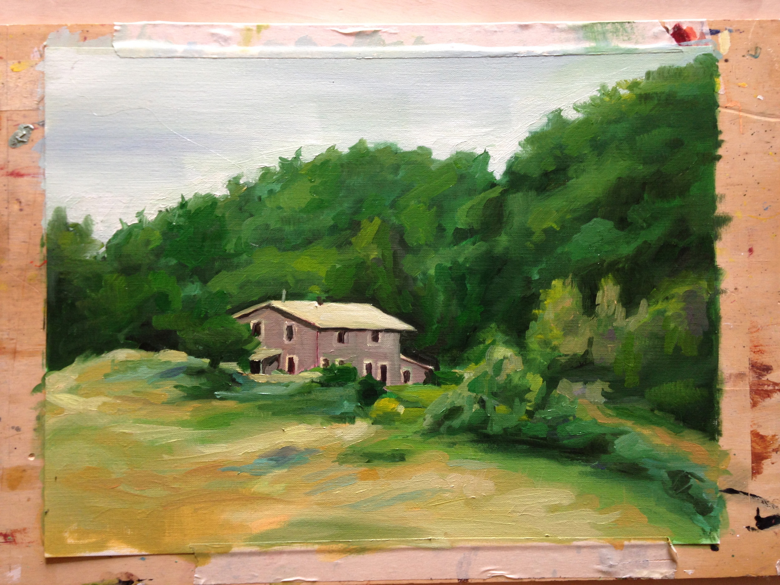 quick oil sketch on the first day