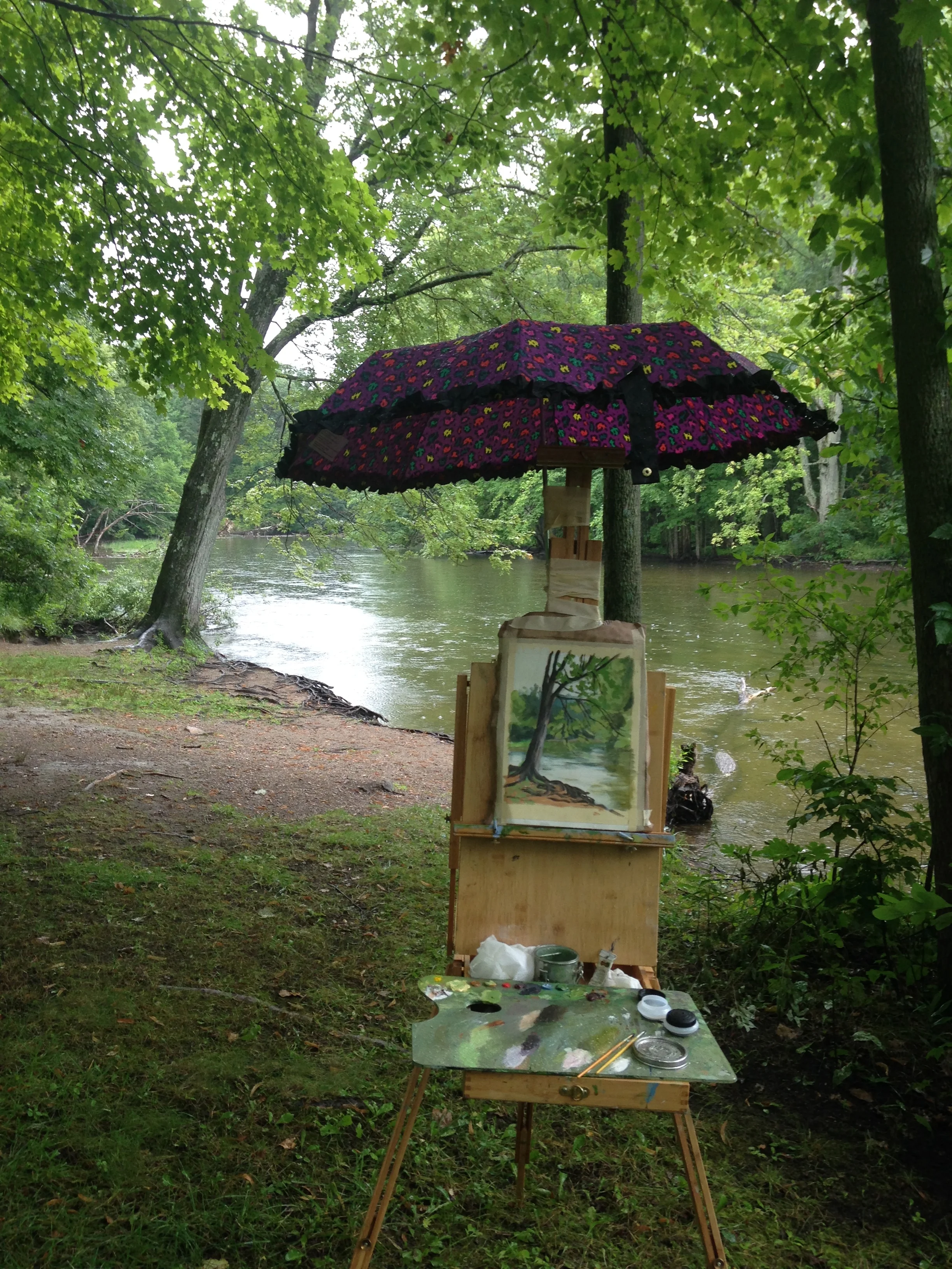 Paint Dexter Plein Air Festival in the Rain