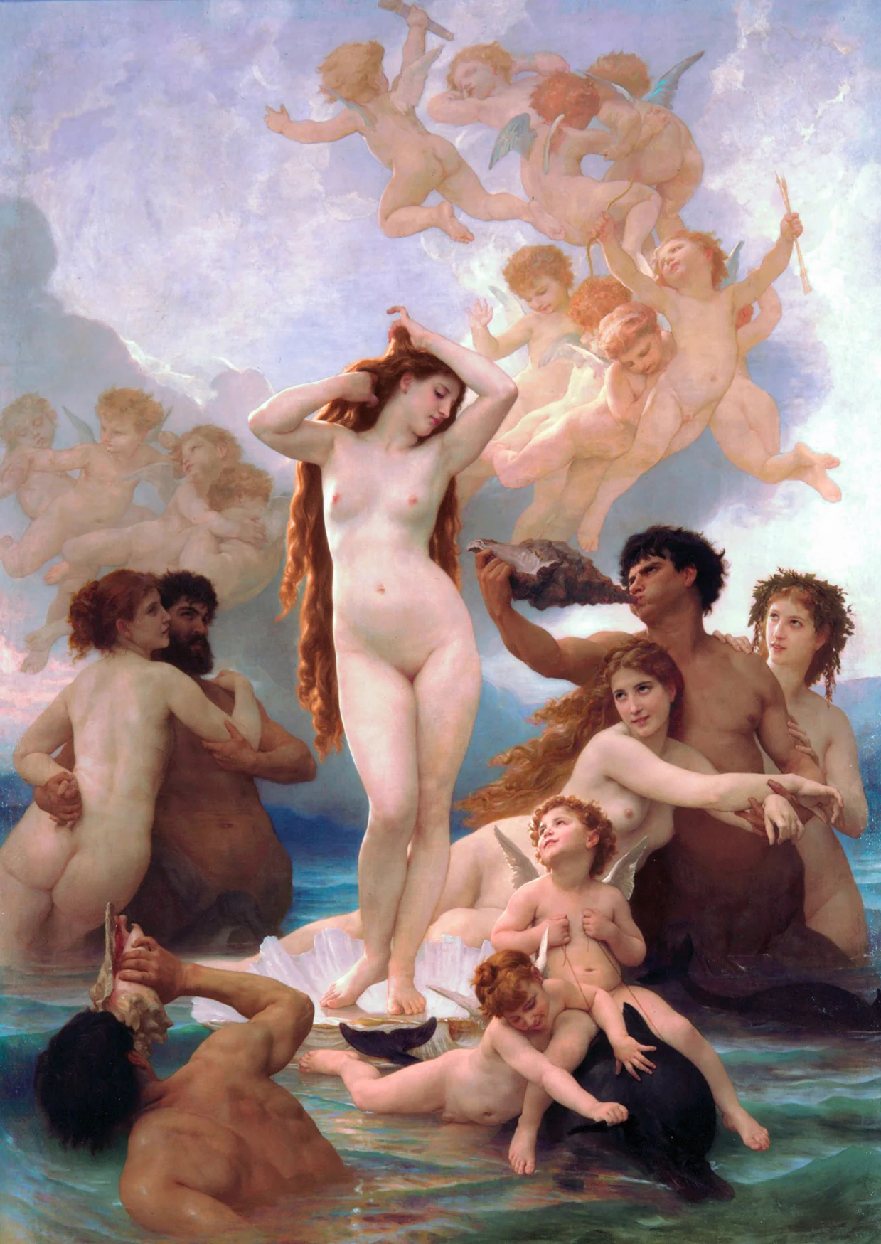Adolphe-William Bouguereau, The Birth of Venus, Oil on Canvas, 1879