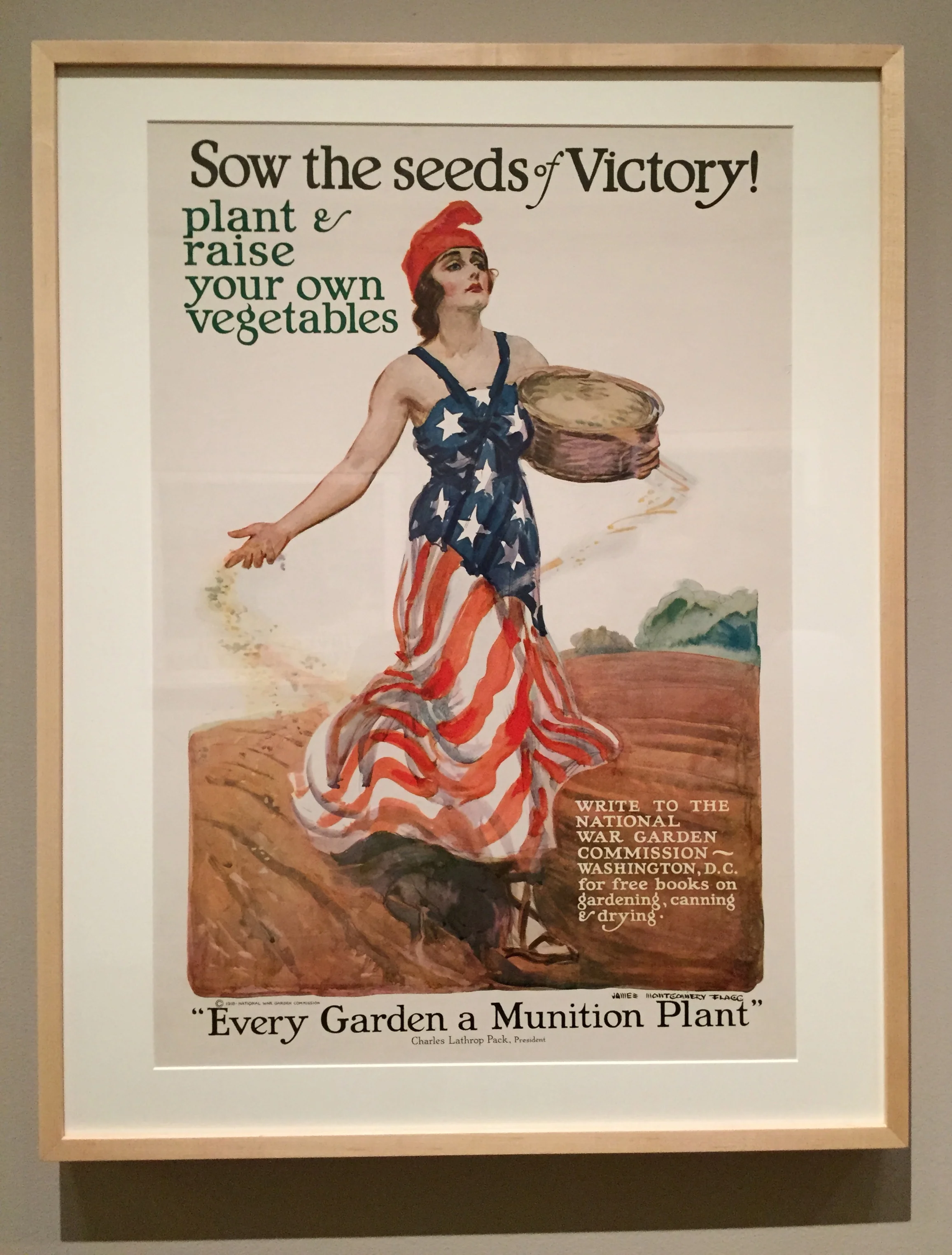 James Montgomery Flagg,&nbsp;Sow the Seeds of Victory! - Plant and Raise Your Own Vegetables,&nbsp;Color Lithograph, 1918