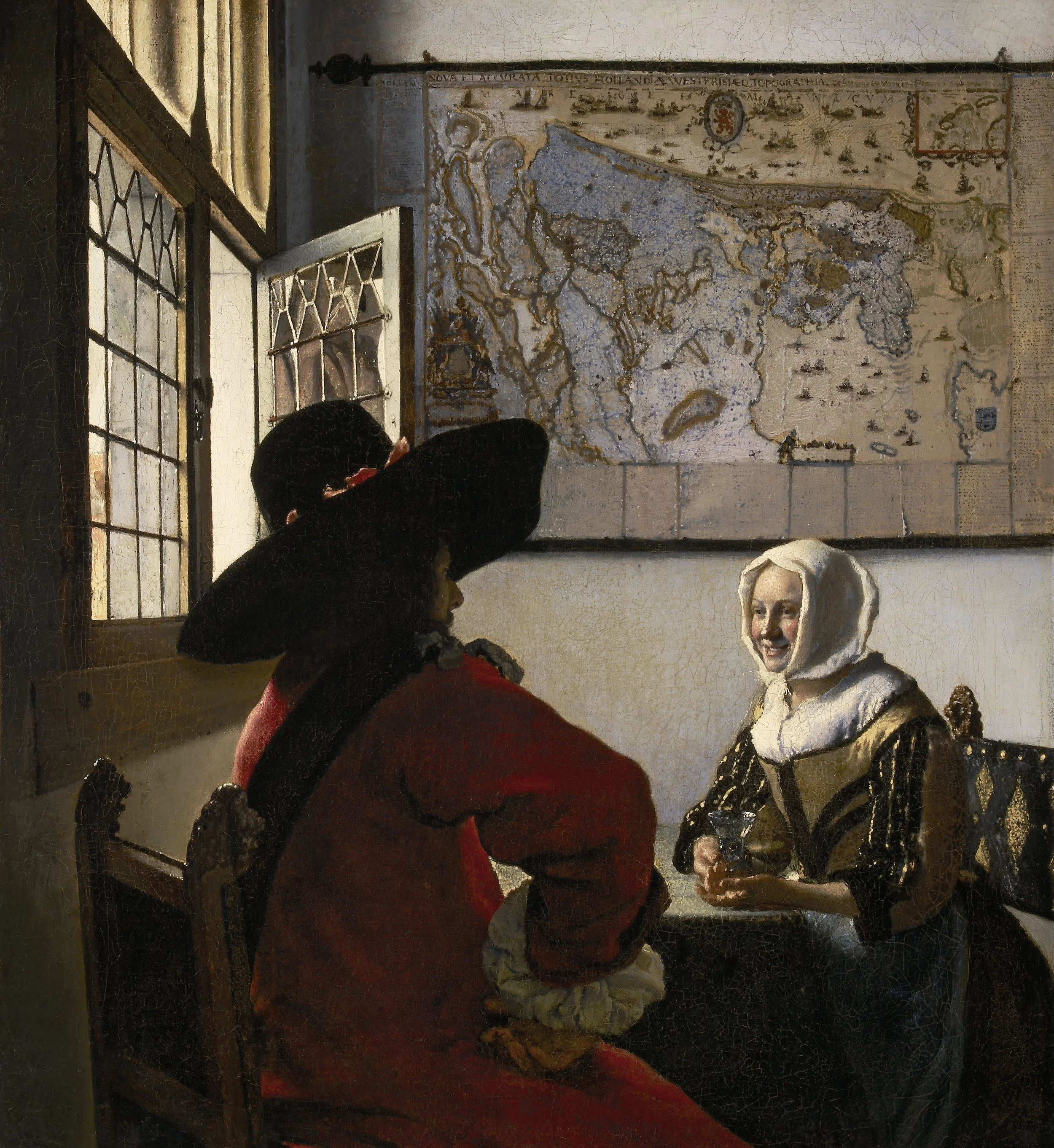 Johannes Vermeer,&nbsp;Officer and Laughing Girl,&nbsp;1657, Oil on canvas
