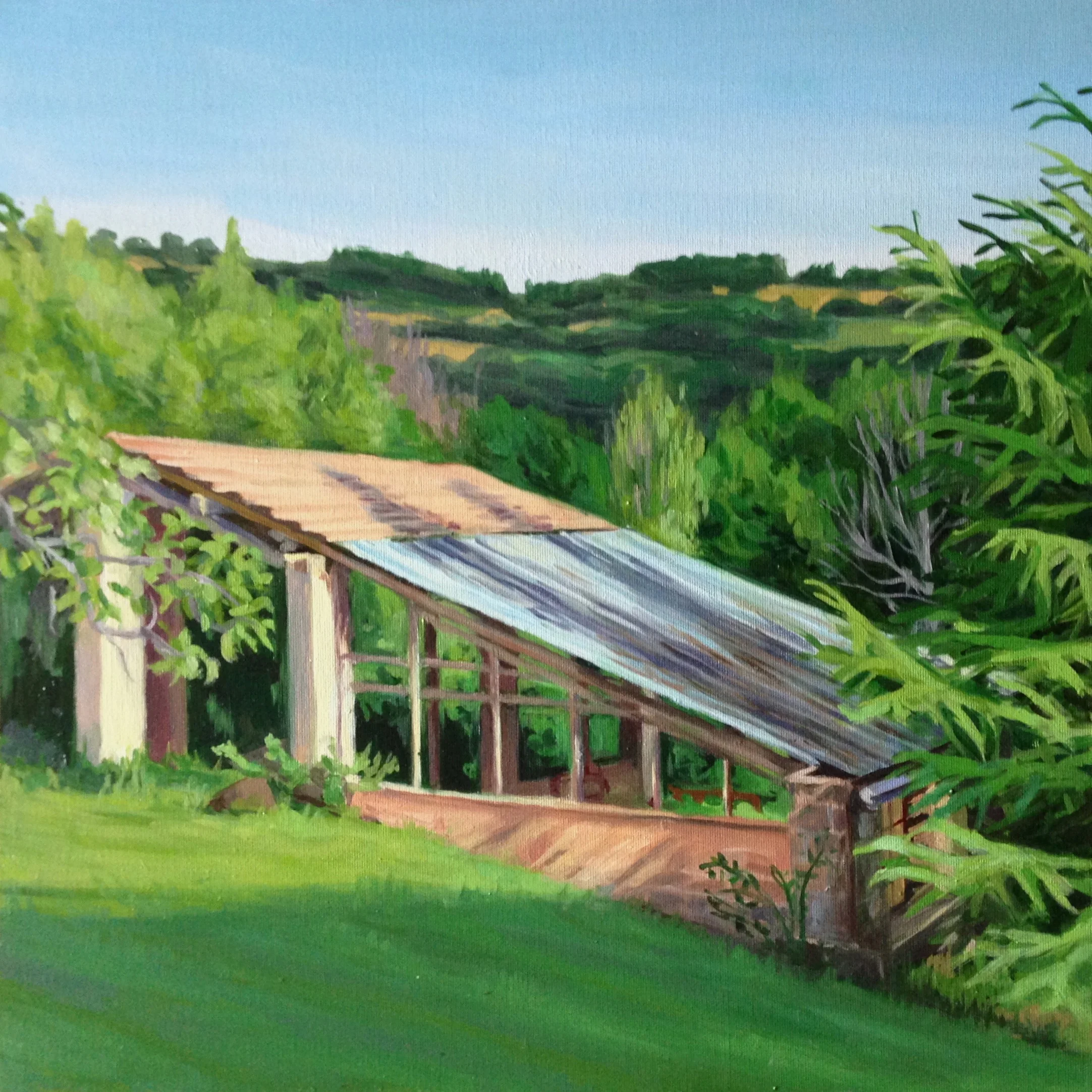 Studio d'Arte in Serata, Oil on canvas, 18" x 18", 2014
