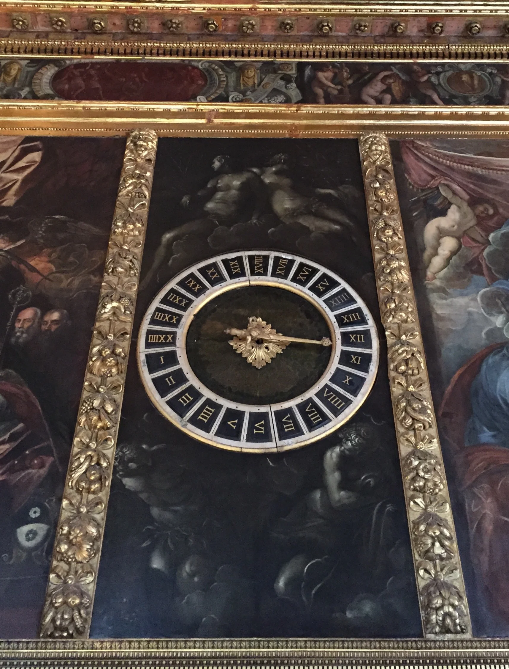 Clock Inside the Council Chamber of the Doge's Palace in Venice
