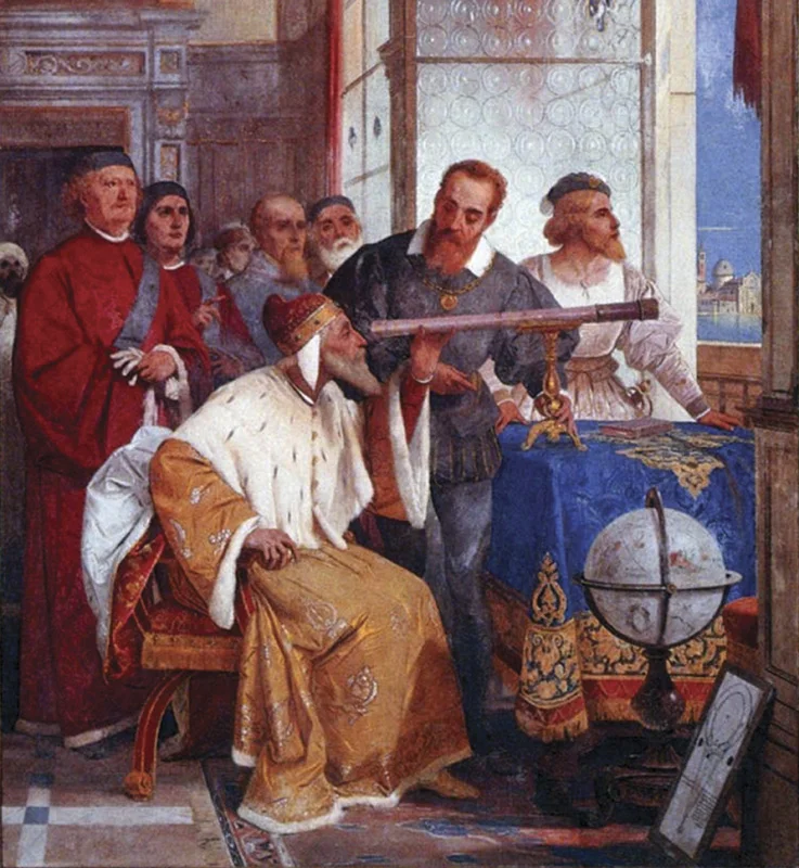 Giuseppe Bertini, Galileo Galilei and the Doge of Venice, 1858, Fresco