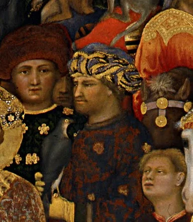 Gentile da Fabriano, detail from The Adoration of the Magi, 1423, Tempera