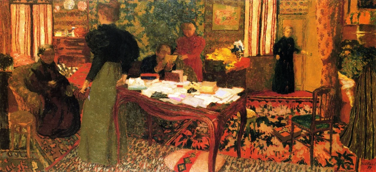 Edouard Vuillard, Large Interior with Six Figures , 1897, Oil on canvas