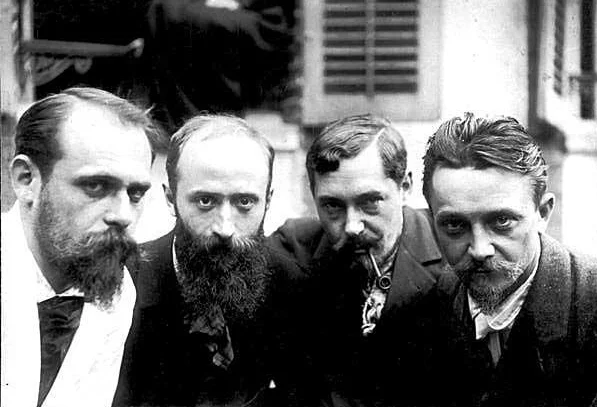 From Left: Ker-Xavier Roussel, Edouard Vuillard, Romain Coolus, Felix Vallotton