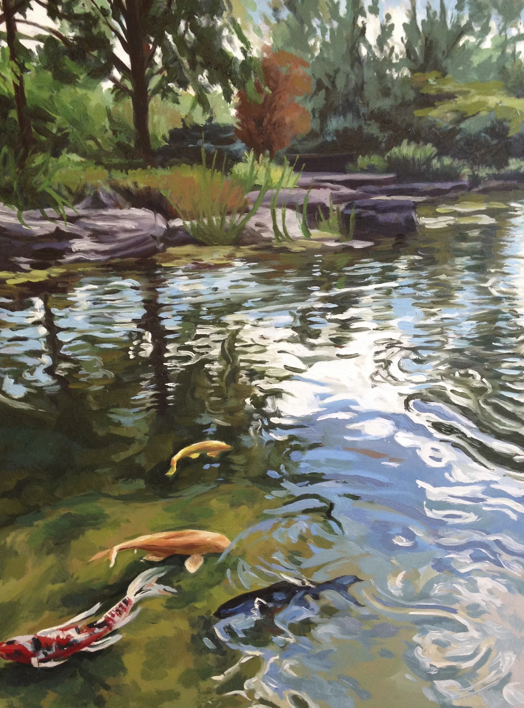 The Fishpond, Oil on Panel, 24" x 18", 2013