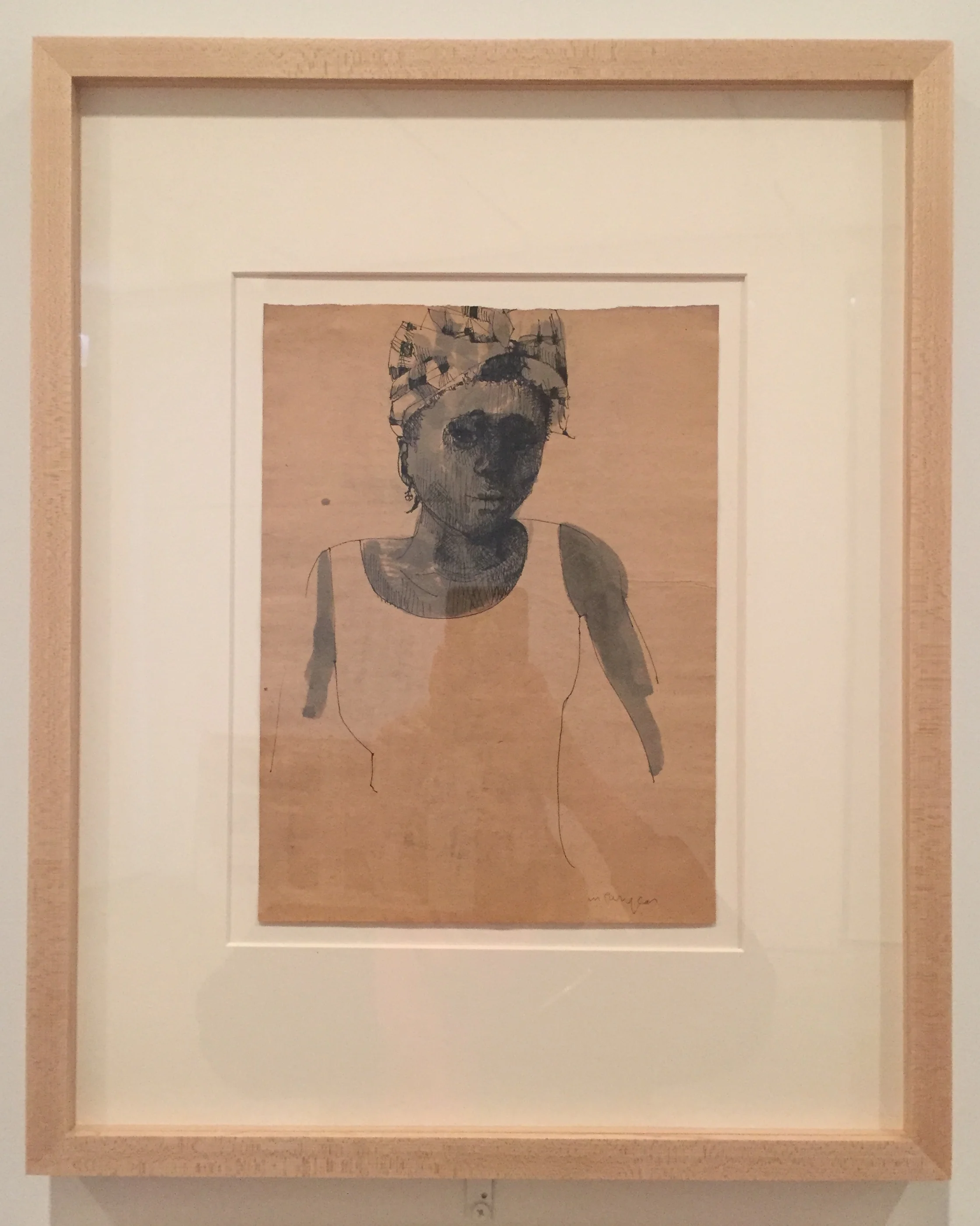 Martin Puryear, Untitled, 1964/66, Pen and black ink, with brush and gray wash, on tan wove paper