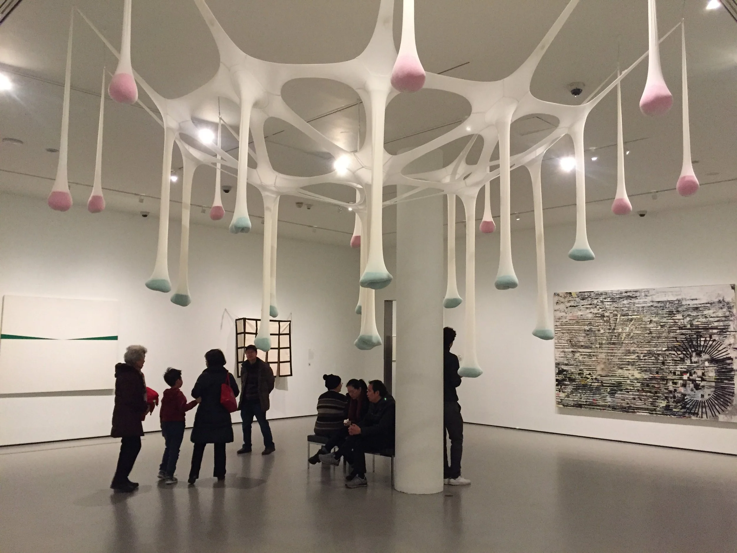 Ernesto Neto, Prisma Branco, 2008, Polyamide nylon and glass beads