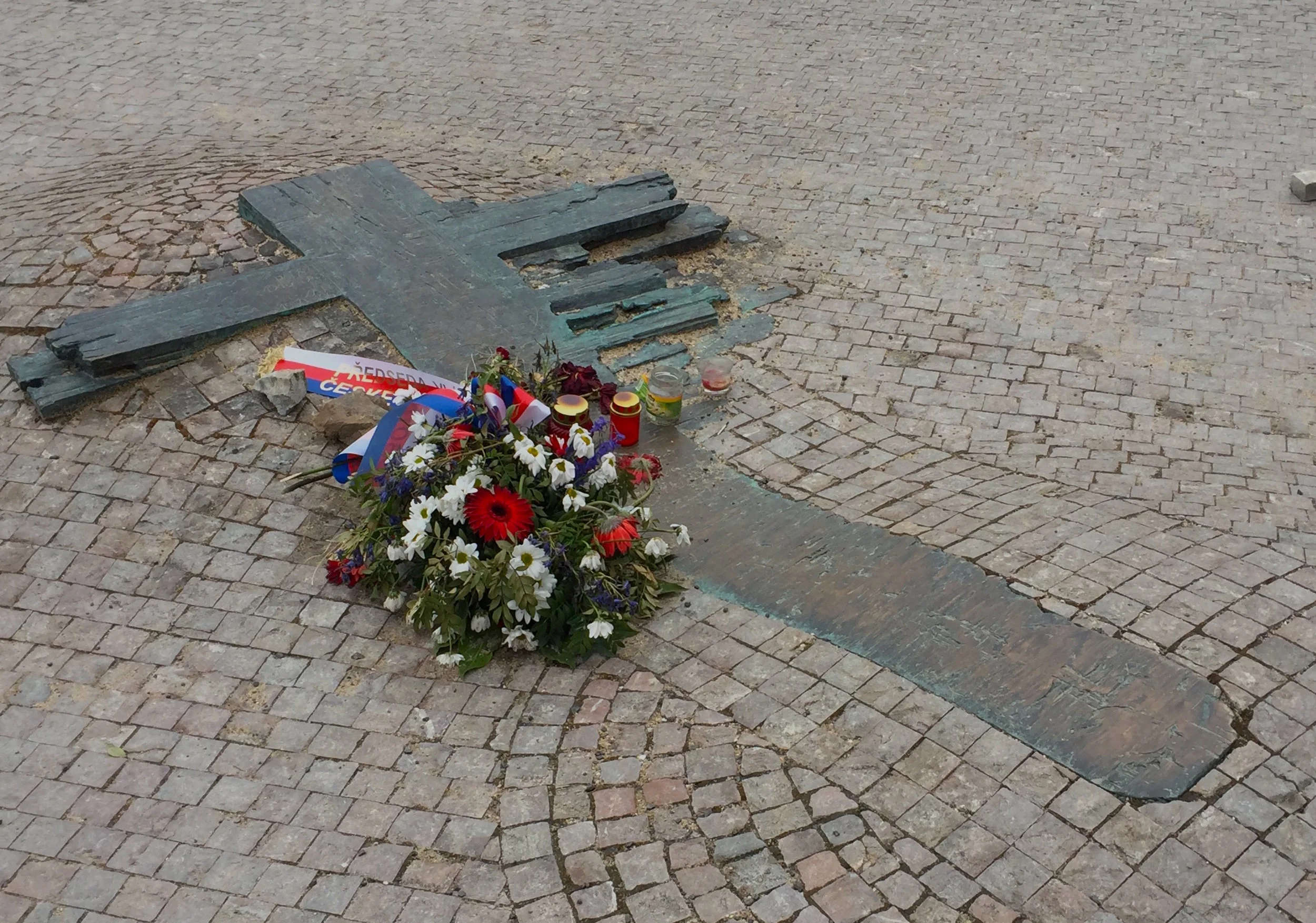 Memorial to Jan Palach and Jan Zajíc in Wenceslaus Square