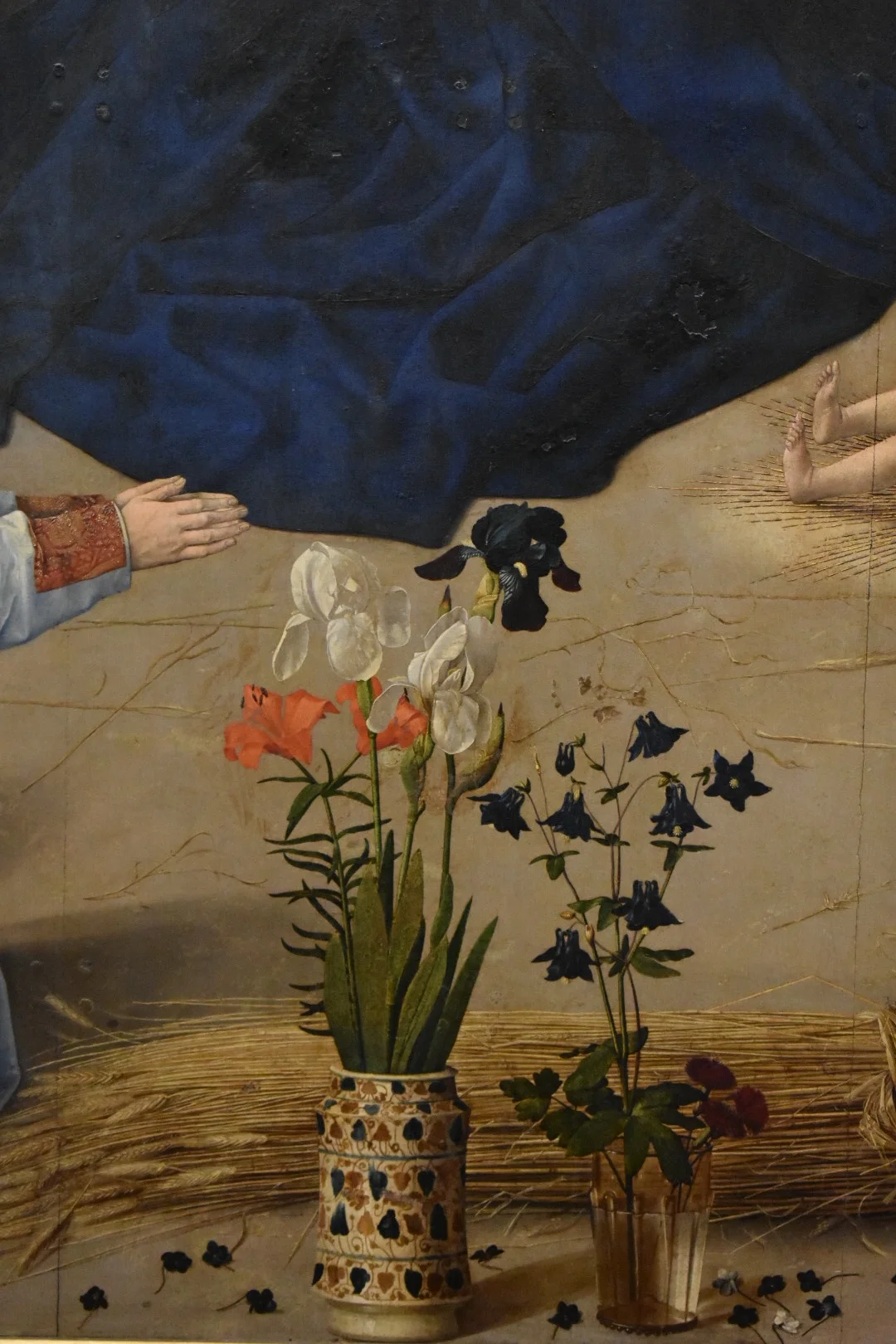 Hugo van der Goes, detail from the Portinari Altarpiece, c. 1475, oil on wood