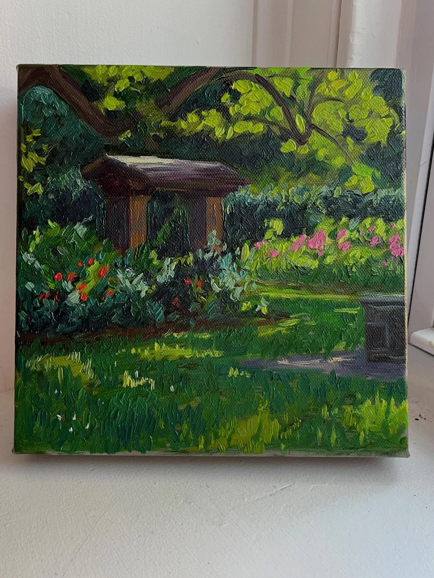 Little paintings made @stoneleighgarden.#oilpainting #pleinairpainter #pleinairartist