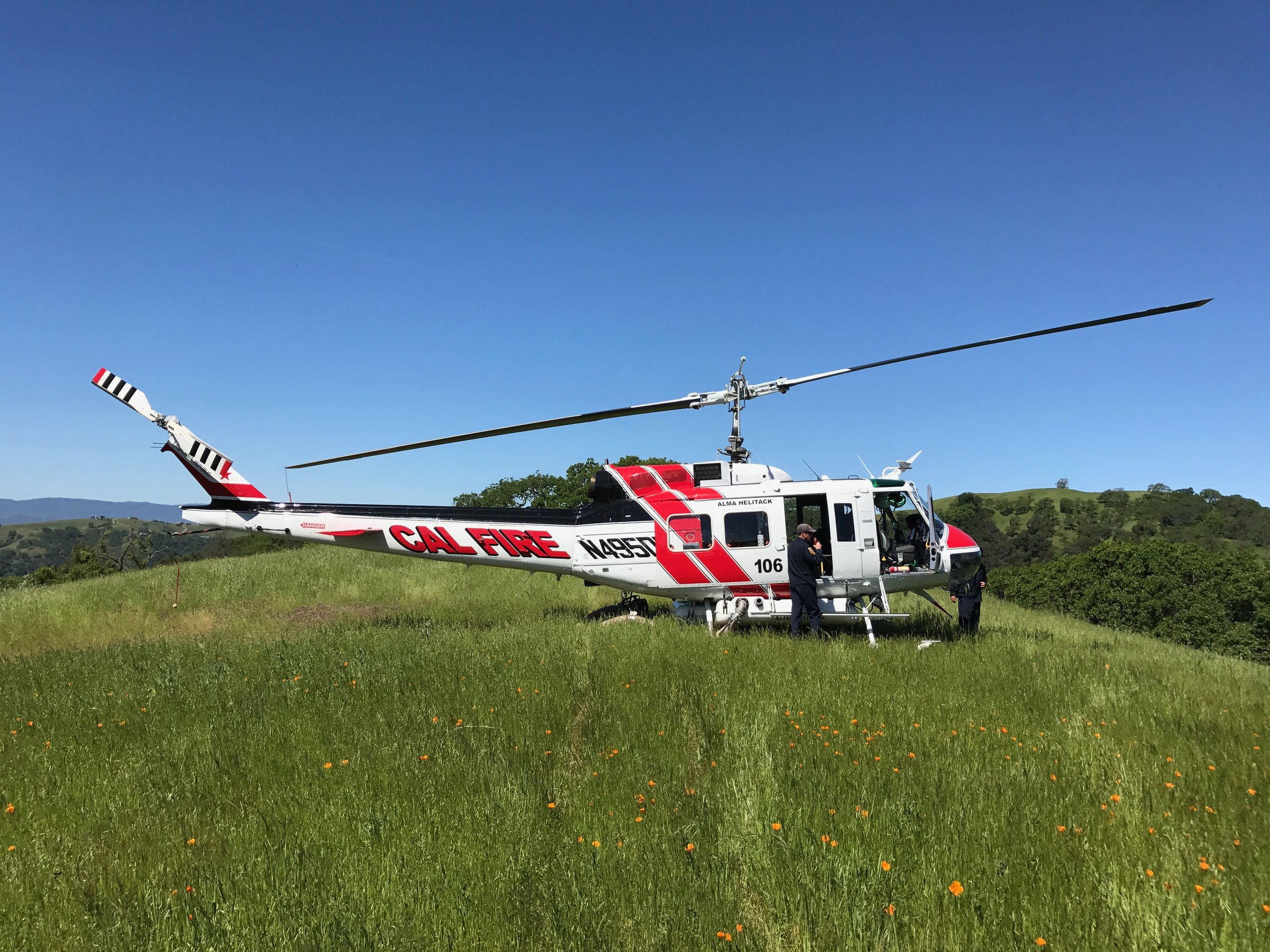 RAWS maintenance with help from Alma Helitack 106. Henry Coe State Park 2017.  