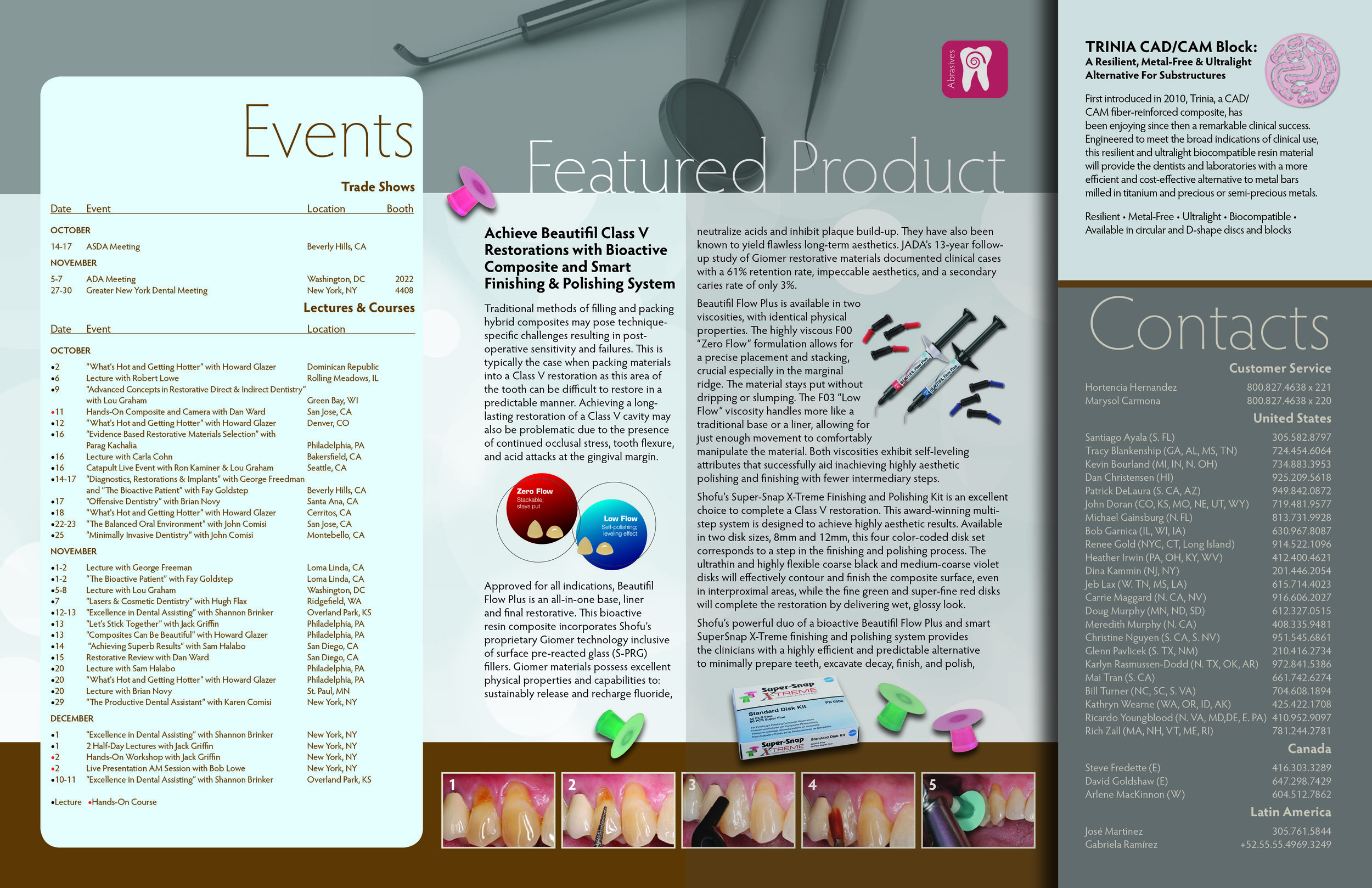  Inside spread with articles and events 