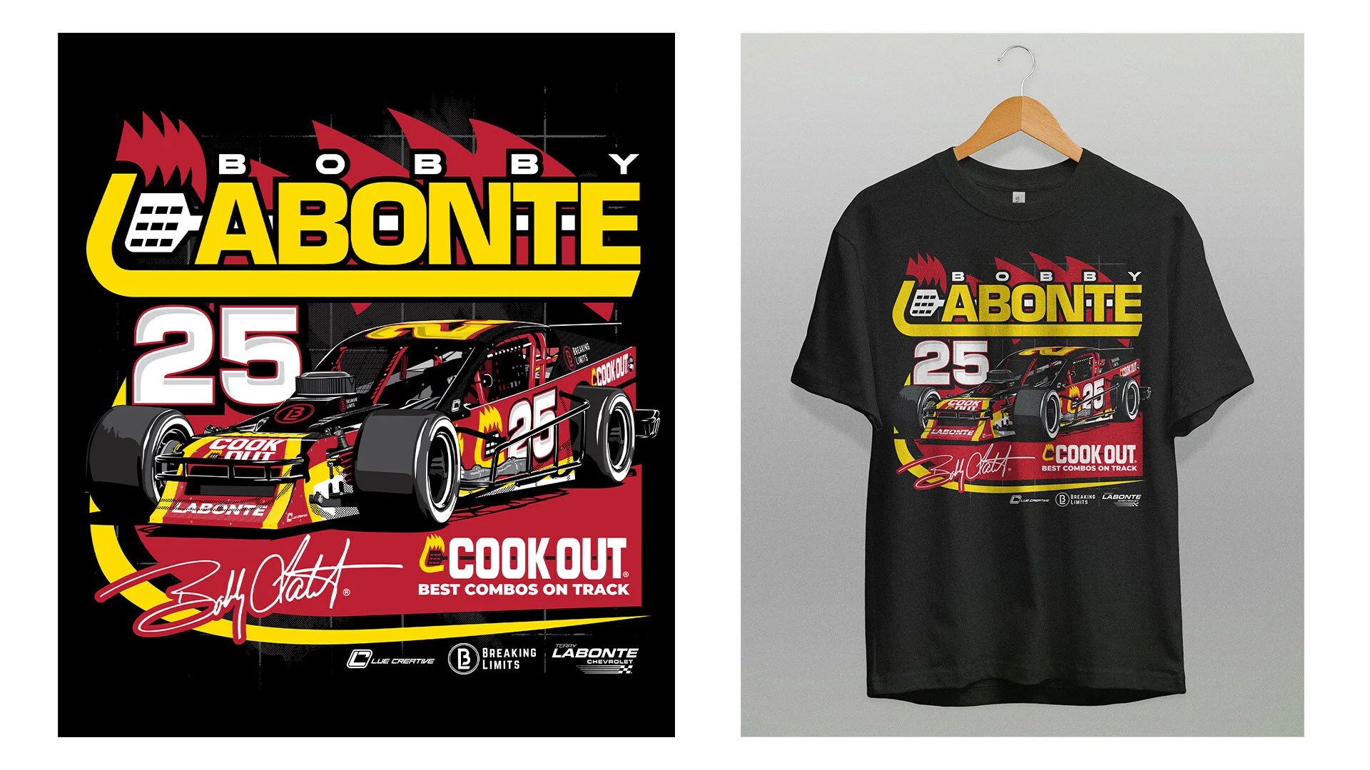 Cook Out Racing Tee Shirt Design