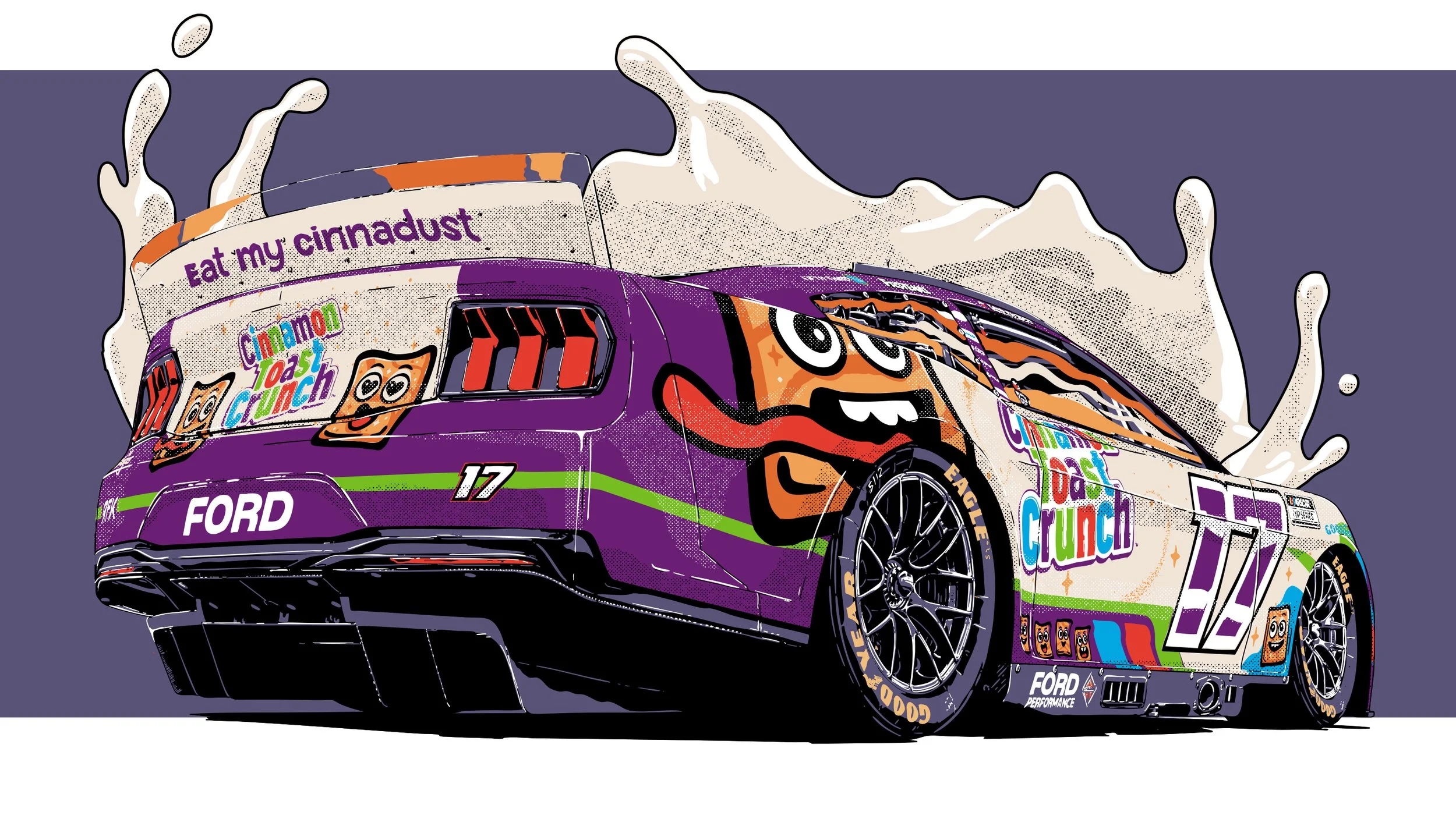NASCAR Cinnamon Toast Crunch Chris Buescher #17 RFK Racing Art
