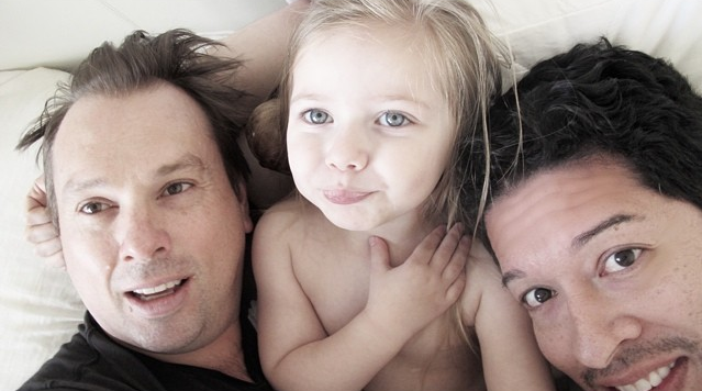 Dad, Harlow, Daddy.