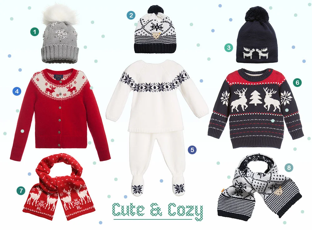 A festive, curated selection of winter knits by Childrensalon.com to keep your mini warm all holiday season long. 