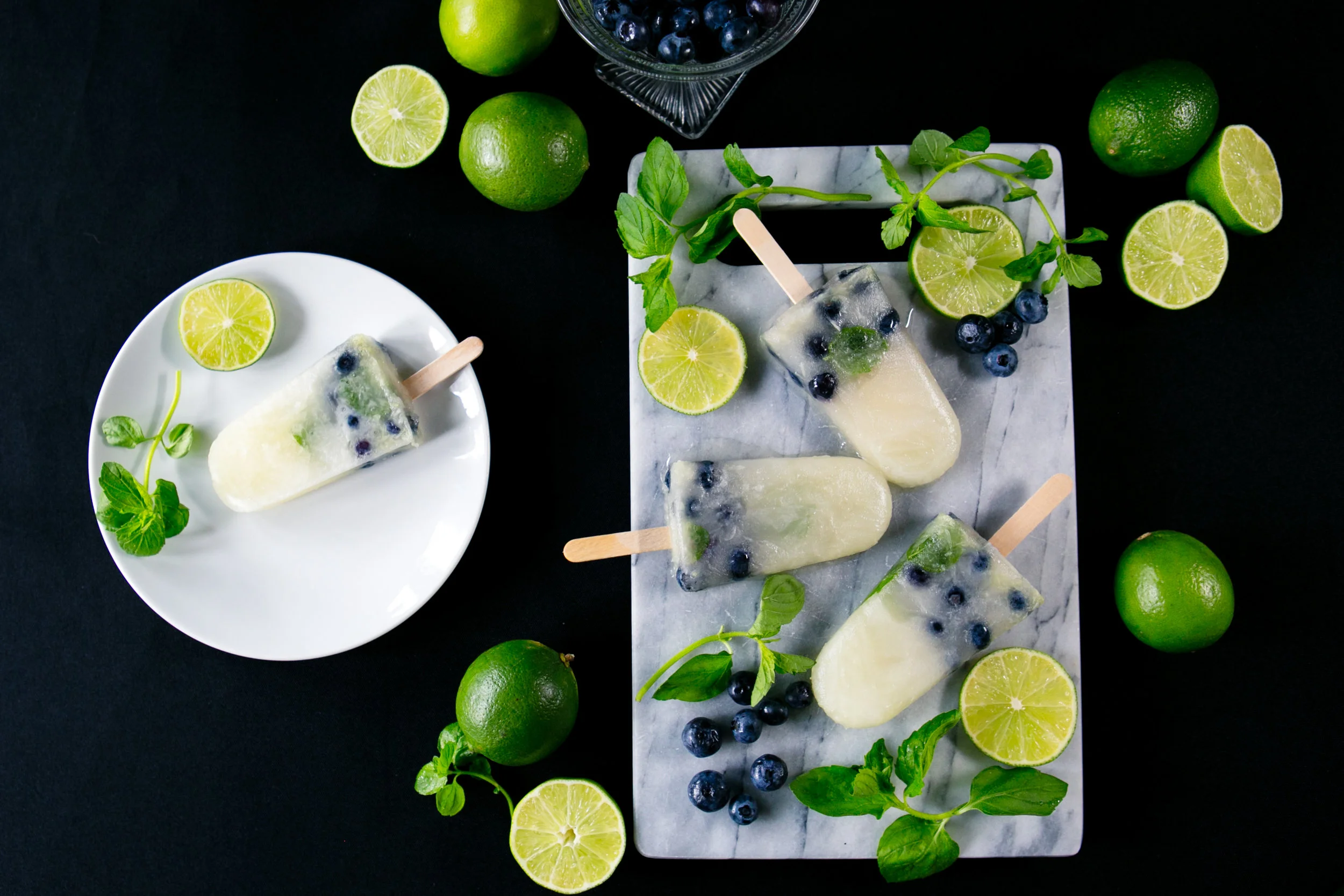 blueberry mint mojito popiscles