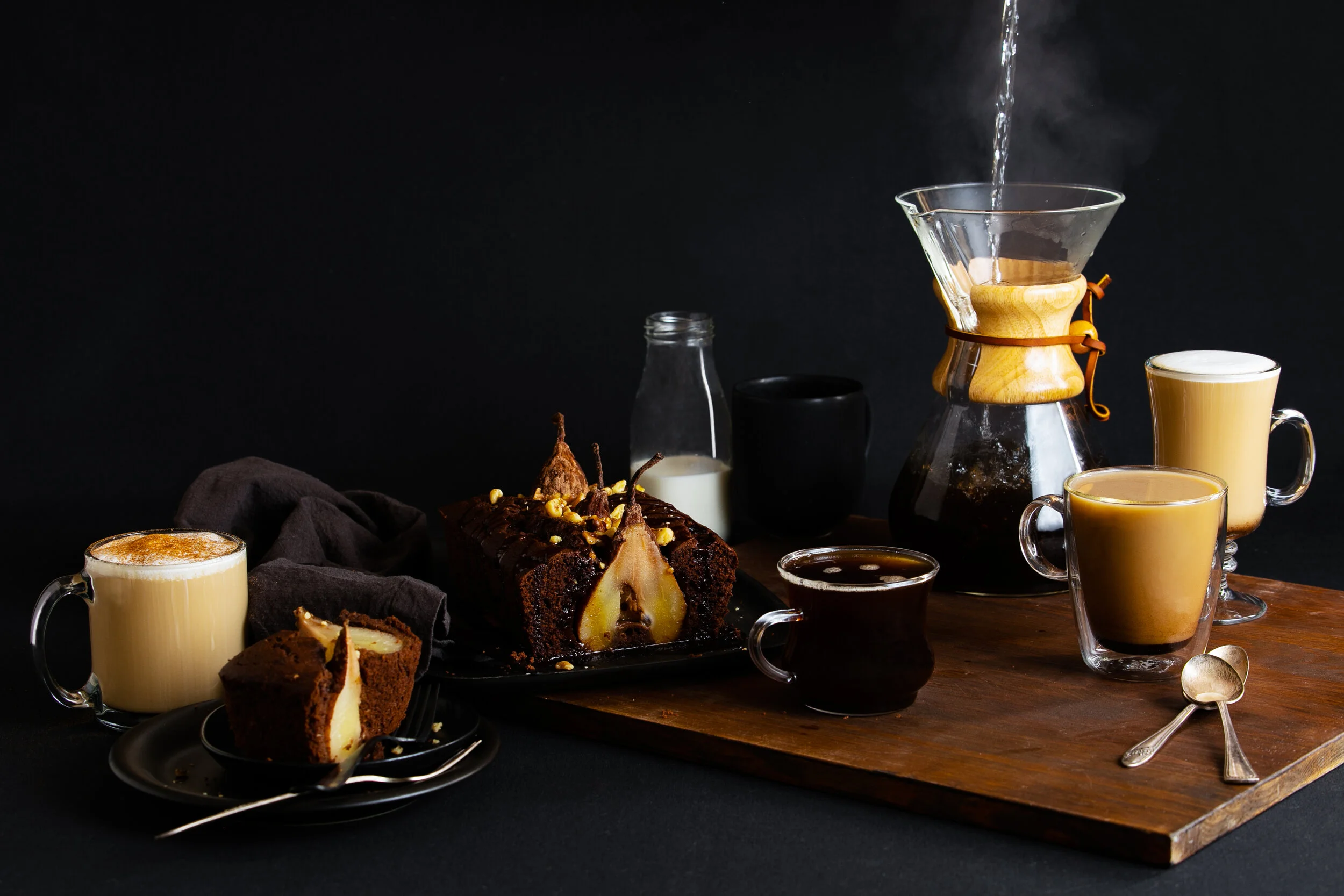 coffee and pear chocolate cake.JPG