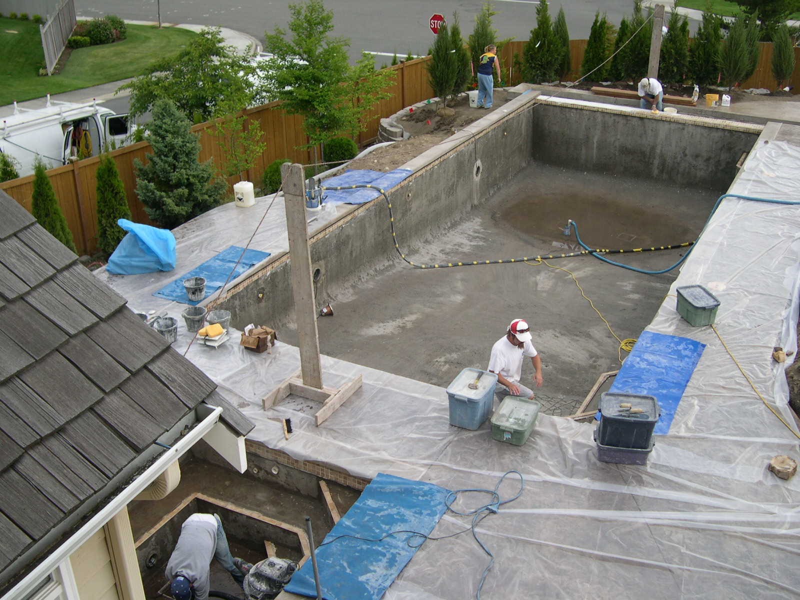 Begin Application of Plaster / Pool Surface