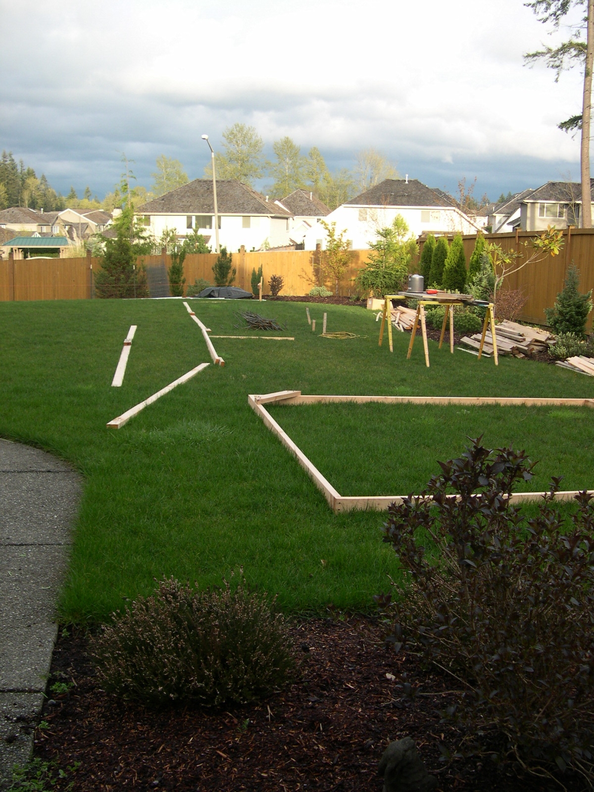 Pre-pool backyard