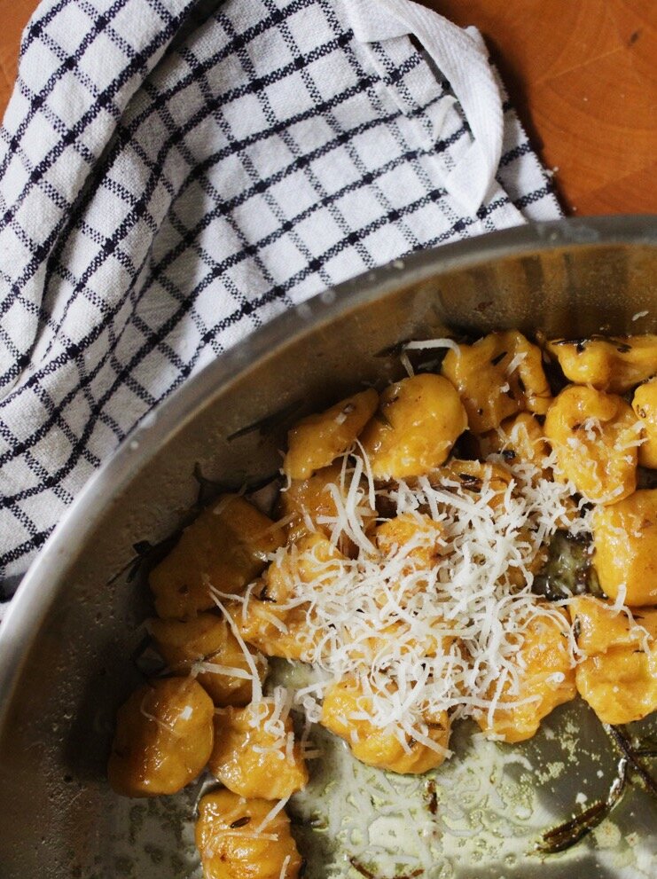 BUTTERNUT SQUASH GNOCCHI IN HERBY BROWN BUTTER