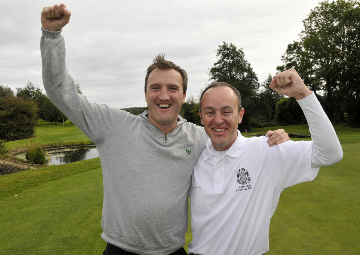 Alan Neill and caddy Brett Borkowski