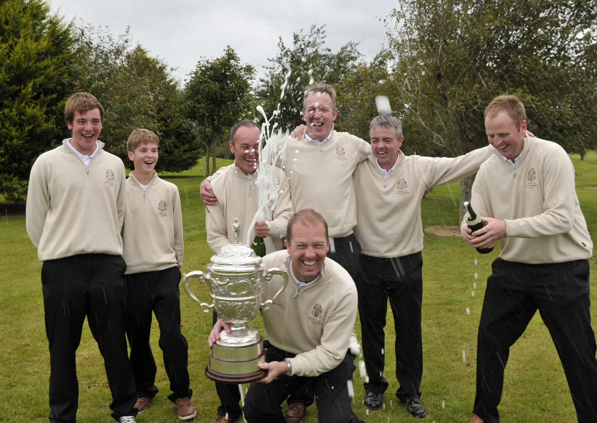 Donaghadee celebate victory in the Junior Cup