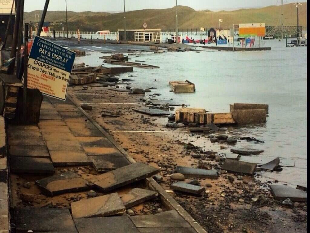 The car park at Lahinch promenade. 