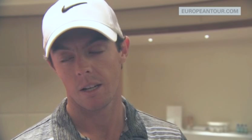 Rory McIlroy talks to Sky Sports about his two shot penalty in Abu Dhabi. "It's disappointing, I don't think I gained any sort of advantage by my foot being on a bit of white paint."