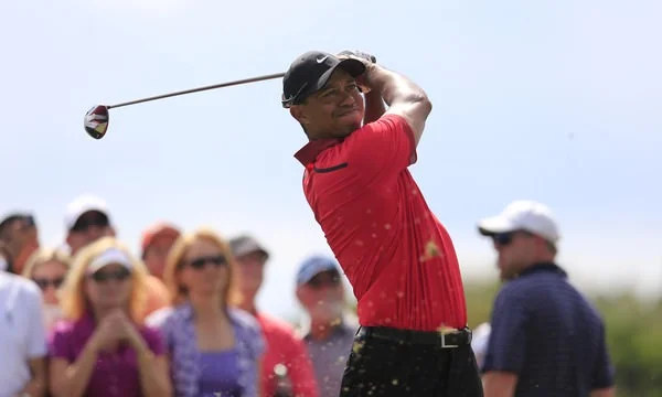 Tiger Woods' back issues marred his final round. He shot 78 to finish 25th with McIlroy on five over. Picture: Fran Caffrey www.golffile.ie