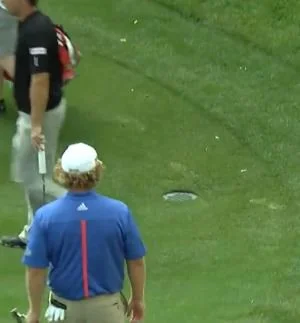 Pádraig Harrington used the fat grip in San Antonio on Thursday.