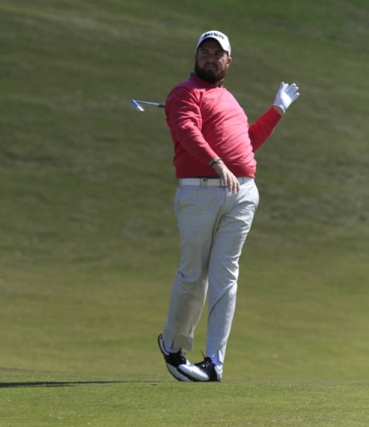 Shane Lowry lets go of the club at La Reserva. The Offaly man was out of sorts and made just one birdie in 36 holes. Picture: Thos Caffrey / www.golffile.ie