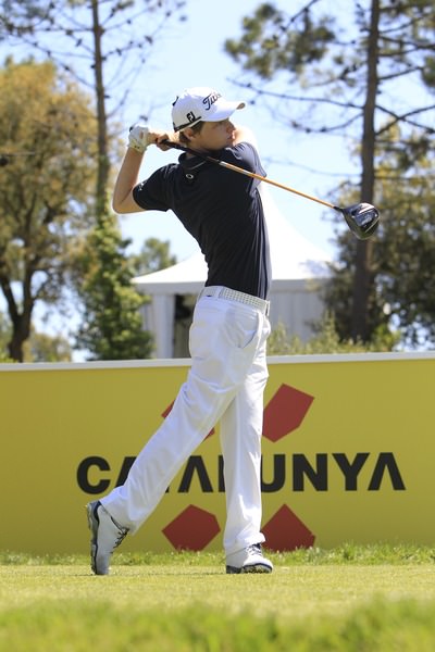 Kevin Phelan drives on the third. Picture: Thos Caffrey / www.golffile.ie