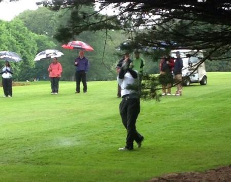 Colm Campbell en route to victory in the Warrenpoint Senior Scratch Cup. Picture via @ConorFegan