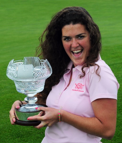 Winner Lucy Goddard (England) after her victory at the 2014 Irish Women's Open Strokeplay Championship at Douglas Golf Club today (Sunday 25th May). Picture: Pat Cashman cashmanphotography.ie