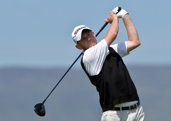 Stephen East (England) driving from the 7th tee in the second round of the 2014 Irish Seniors Amateur Open Championship at Waterville Golf Club today (29/05/2014) . Picture by Pat Cashman cashmanphotography.ie