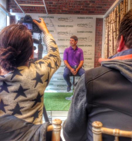 Pádraig Harrington launches his new clothing line for Dunnes Stores in Dublin on Thursday.
