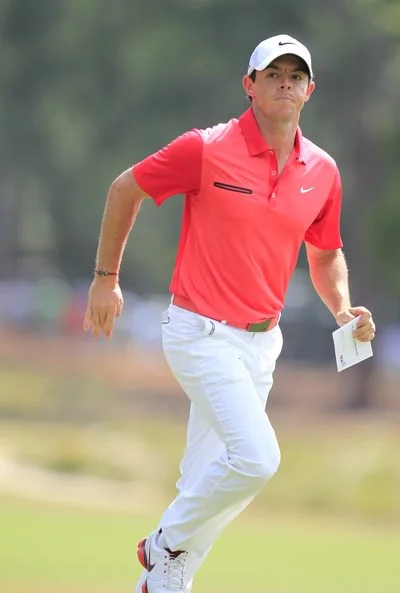 Rory McIlroy races off the second tee during round two of the 2014 US Open. Picture: Eoin Clarke www.golffile.ie