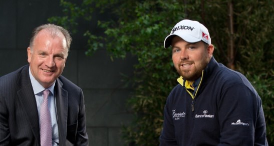 Tom Hayes (Director of Corporate Banking, Bank of Ireland) and Shane Lowry at the new sponsorship announcement. Credit ©INPHO/Morgan Treacy
