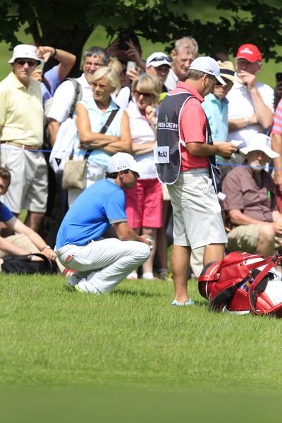 Rory McIlroy on the ninth during the second round of the Irish Open at Fota Island. Picture: Thos Caffrey / www.golffile.ie