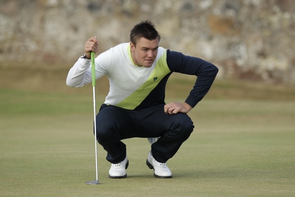Ben Stow (ENG), pictured during last year's Open Championship at Muirfield, claimed the Brabazon Trophy with a birdie-birdie finish. Picture Eoin Clarke www.golffile.ie