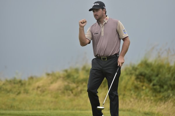 Graeme McDowell celebrates one of his birdies on Saturday at Hoylake. Picture Eoin Clarke www.golffile.ie