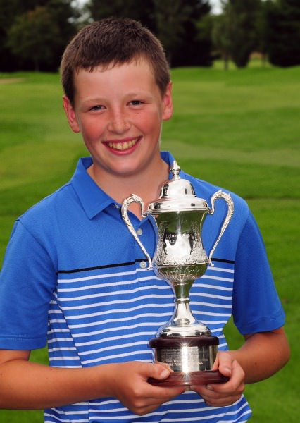 Scott Miller with the Leinster Under 13 Trophy. Picture Pat Cashman