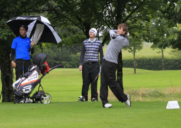 Colm Crowley (Woodbrook) on the 3rd tee during round 1 of the Mullingar Electrical Scratch Trophy. Picture: Thos Caffrey / www.golffile.ie
